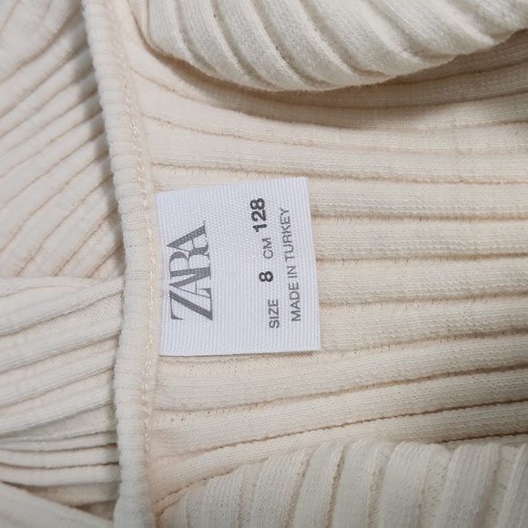 Zara Girls Cream Ribbed 60's Themed Romper, Size 6 (8) ~ EUC - Picture 5 of 6